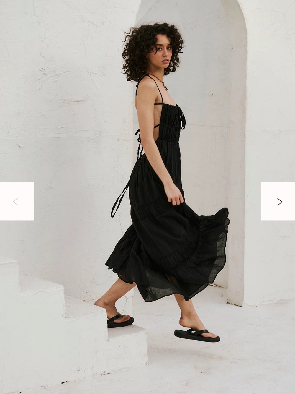 Free People Taking Sides Maxi Dress Black - Picture 2 of 6